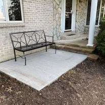 Concrete bench installation