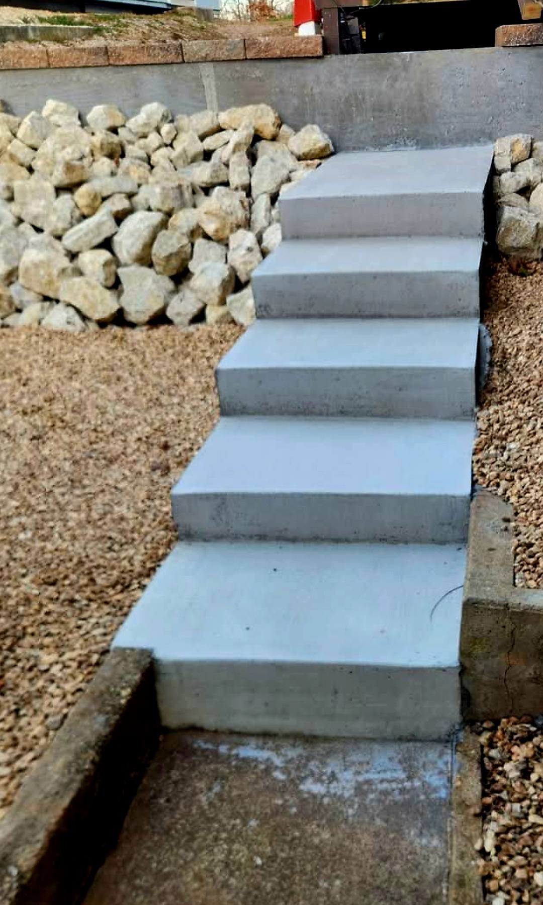 Rip rap erosion control project